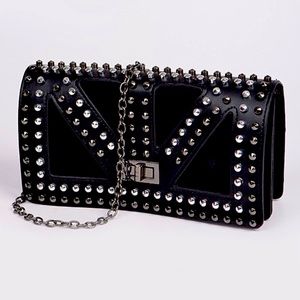 Black Studded Trendy bag